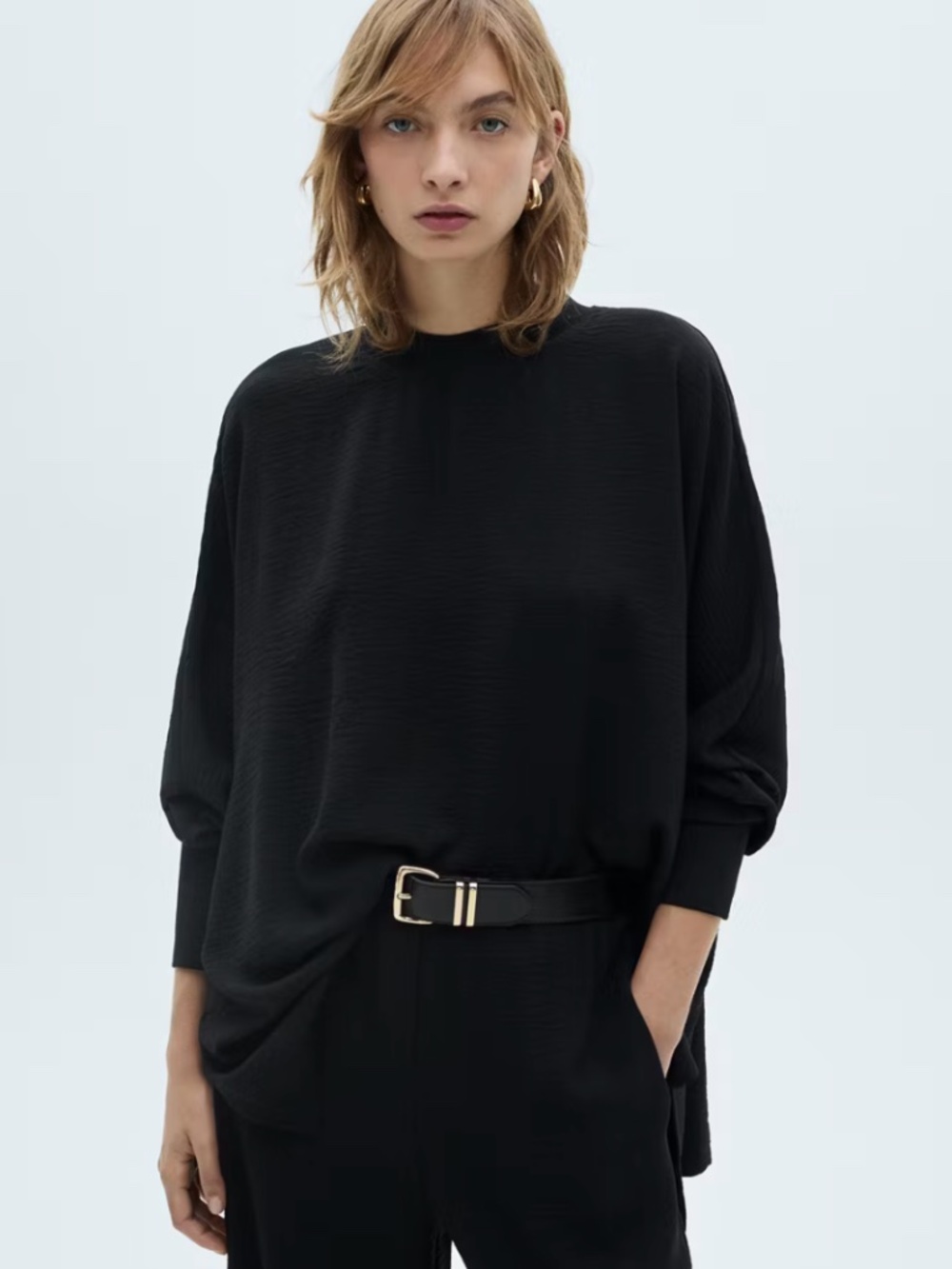 Mango Black Oversized Knitted Co-ord Set, Easy, Pull On, GUC Women's XS and S